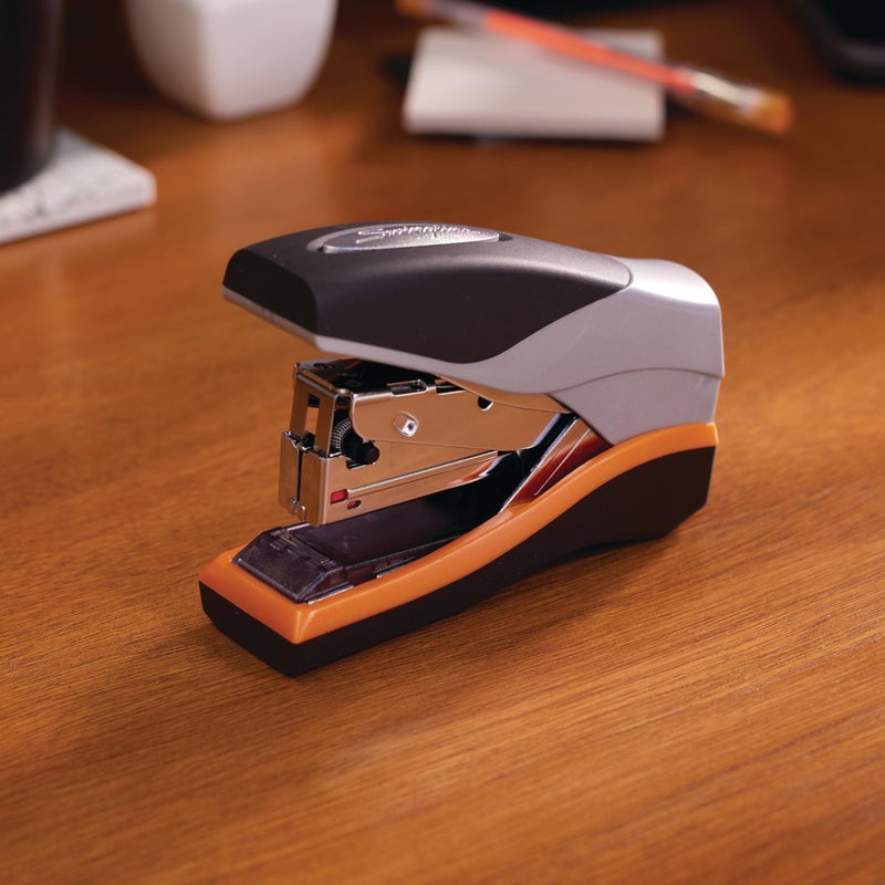 Swingline Stapler, 40 Sheet Capacity, Optima 40, Jam Free, Reduced Effort, Compact, Soft Grip, Metal, Orange, Silver and Black (87842) - Image 2